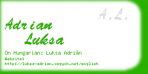 adrian luksa business card